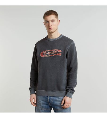 Til mænd. D25101-D688-B564 Destroyed G Washed sweatshirt (XS), Casual, Økologisk bomuld, Bæredygtig - G-Star - Modalova