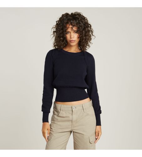 Til kvinder. D23815-B146-3873 Pullover Moto Slim Strikket navy (XXS), Casual, Økologisk bomuld, Bæredygtig - G-Star - Modalova