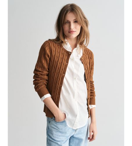 Til kvinder. 4800103 ribstrikket cardigan i bomuldsstretch (L), Casual - Gant - Modalova