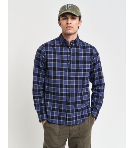 Til mænd. 3240190 Regular Fit ternet skjorte med sildebensmønster (M), Casual, Bomuld, Lange ærmer - Gant - Modalova