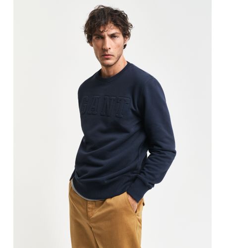 Til mænd. 2015085 Sweatshirt med rund hals og navy-print (L), Casual, Bomuld - Gant - Modalova