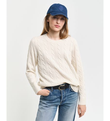 Til kvinder. 4805315 Rund hals Sheeps Wool Eights Strikket pullover (L), Casual, Bomuld - Gant - Modalova