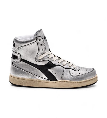 Til kvinder. 201176694 Mi Basket Silver Used Silver Leather Sneakers (38), , Sølvfarvet, Fast, Blonder, Casual - Diadora - Modalova