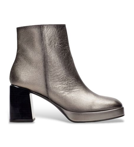 Til kvinder. HI243674 Ankelstøvler i sølvfarvet laklæder (37), 5-8 cm, Lynlås, Casual - Hispanitas - Modalova