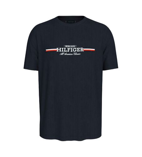 Til mænd. MW0MW36480 Bryststribet T-shirt navy (S), Casual, Bomuld, Korte ærmer, Blå - Tommy Hilfiger - Modalova