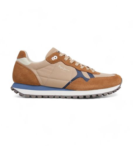Til mænd. PMS40017 Brit-On Prints brune træningssko i (40), Fast, Ruskind, Blonder, Casual - Pepe Jeans - Modalova