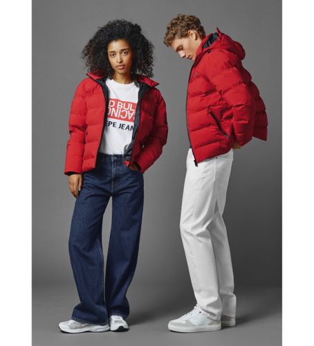 Unisex. RU400003 Unisex quiltet dunjakke med hætte (XS), Casual, Polyester - Red Bull Racing x Pepe Jeans - Modalova