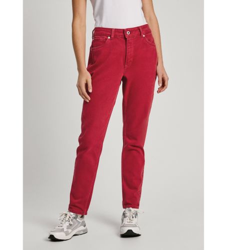 Til kvinder. PL204591YH3 Jeans Tapered Hw Granat (26/28), , Casual, Denim, Økologisk bomuld, Bæredygtig - Pepe Jeans - Modalova
