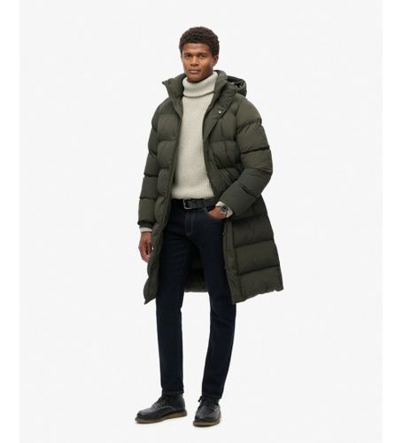 Til mænd. M5011977A Lang quiltet jakke med hætte (XXL), Casual, Bæredygtig, Genanvendt nylon - Superdry - Modalova