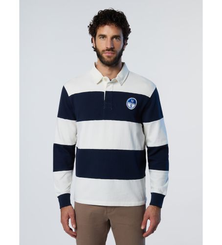 Til mænd. 692338 Rugby polo shirt , navy (XS), Casual, Bomuld, Lange ærmer, Blå - North Sails - Modalova