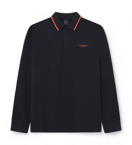 Til mænd. HM550983 Hs Tipped polo shirt (S), Casual, Bomuld, Lange ærmer - Hackett London - Modalova