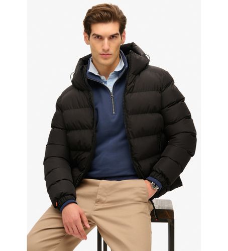 Til mænd. M5011905A Sports quiltet jakke med hætte Sports (XXL), Casual, Genanvendt polister, Bæredygtig - Superdry - Modalova
