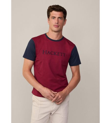 Til mænd. HM500845 Heritage Mult T-shirt rødbrun (XS), Casual, Bomuld, Korte ærmer - Hackett London - Modalova