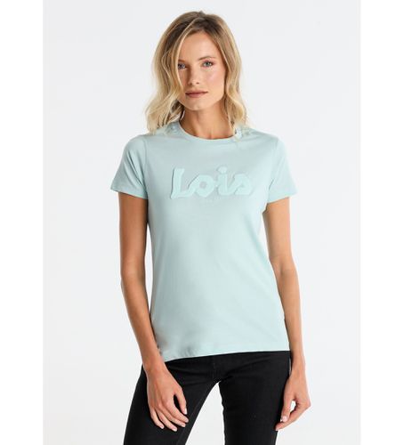 Til kvinder. 422052140 Basic t-shirt med pufprint i (S), Casual, Bomuld, Korte ærmer - Lois Jeans - Modalova