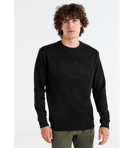 Til mænd. 165863921 Sweatshirt med broderet logo på brystet, (S), Casual, Bomuld, Lange ærmer - Lois Jeans - Modalova