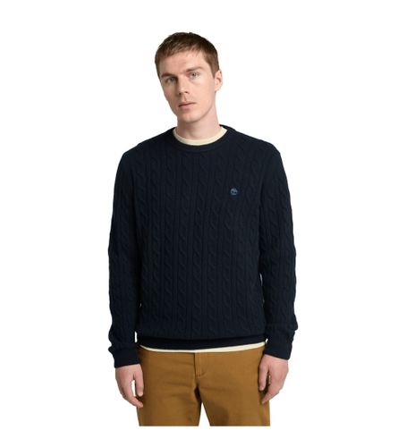 Til mænd. TB0A2CEQZ021 Phillips Brook navy ribstrikket pullover med rund hals (S), Casual, Bomuld - Timberland - Modalova