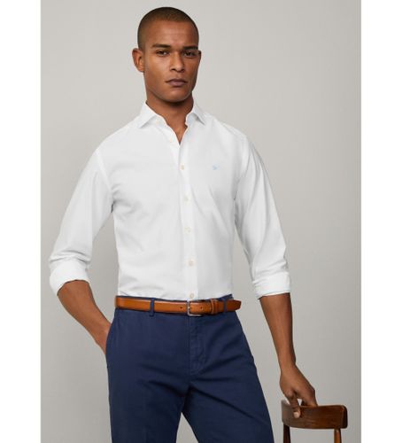 Til mænd. HM3010254 Skjorte Tekstur (S), Casual, Bomuld, Klassisk, Lange ærmer - Hackett London - Modalova