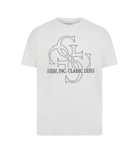 Til mænd. M5RI59K9RM1 Klassisk Quattro T-shirt (L), Casual, Bomuld, Korte ærmer - Guess - Modalova