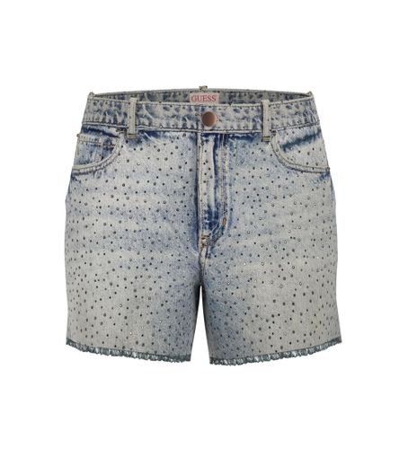 Til kvinder. W5GD74D5LQ2 Afslappede midi-shorts grålige (28), Casual, Bomuld - Guess - Modalova