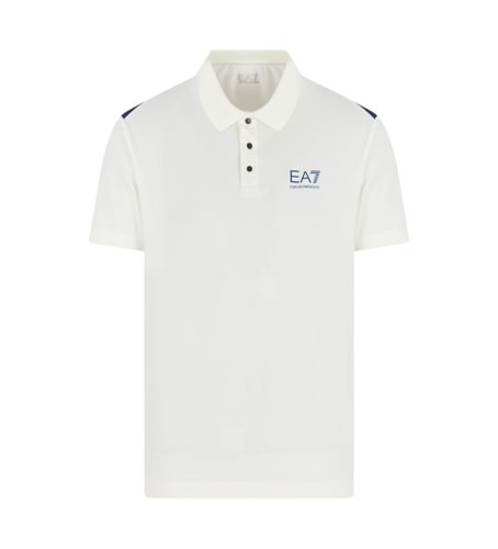 Til mænd. 7M000168_AF13755 Ensfarvet rå poloshirt (S), Casual, Polyester, Korte ærmer - EA7 - Modalova
