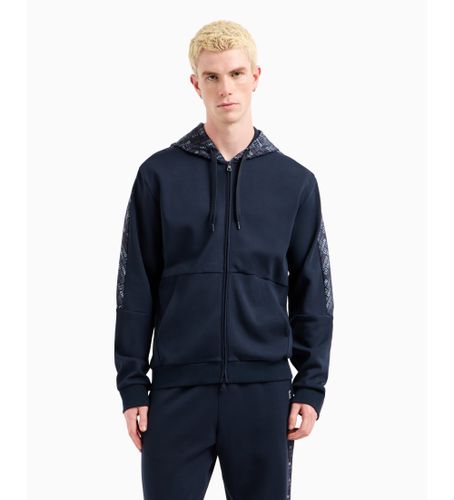 Til mænd. 7M000209_AF12660 Sweatshirt med hætte Navy-blanding (S), Casual, Bomuld, Lange ærmer - EA7 - Modalova