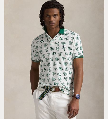 Til mænd. 710963484001 Poloshirt med tryk i mesh, , (S), Casual, Bomuld, Korte ærmer - Polo Ralph Lauren - Modalova