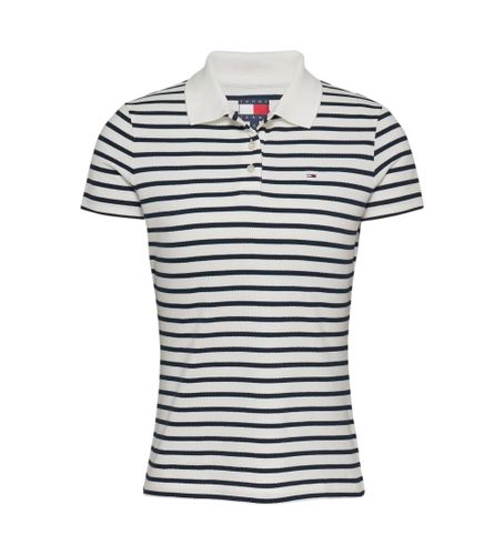 Til kvinder. DW0DW20160 Essential slim polo shirt , navy (L), Casual, Korte ærmer, Økologisk bomuld, Bæredygtig, Blå - Tommy Jeans - Modalova