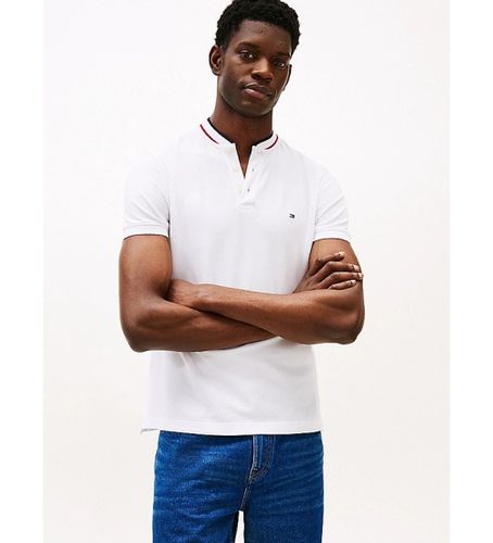 Til mænd. MW0MW34752 Slim fit poloshirt med mao-krave (L), Casual, Bomuld, Korte ærmer - Tommy Hilfiger - Modalova