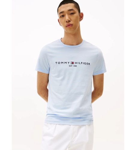 Til mænd. MW0MW11797 Slim fit T-shirt med broderet logo (L), Casual, Bomuld, Korte ærmer - Tommy Hilfiger - Modalova