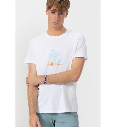Til mænd. 11010126611 T-shirt The Sea Heals Everything (S), Casual, Bomuld, Korte ærmer, Økologisk bomuld, Bæredygtig - El Pulpo - Modalova