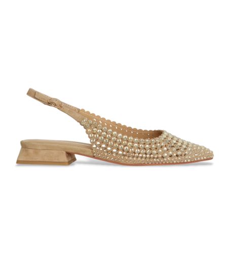 Til kvinder. V250488 Perle--sko (36), Læder, Guldfarvet, 1-3 cm, Spænder, Casual, Party, Klassisk - Alma en pena - Modalova
