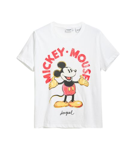 Til kvinder. 25SWTKAI Mickey Mouse T-shirt (M), Casual, Bomuld, Korte ærmer - Desigual - Modalova