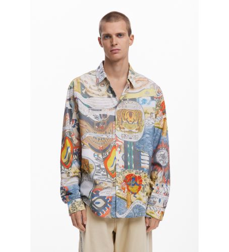 Til mænd. 25SMCW10 Skjorte Multicolour (M), Casual, , Bomuld, Lange ærmer - Desigual - Modalova