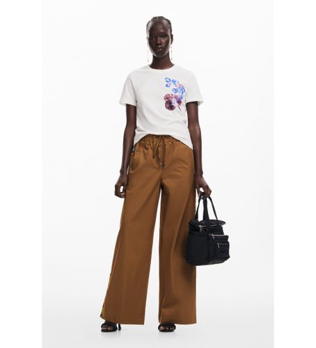 Til kvinder. 25SWTK48 T-shirt designet af Mr. Christian Lacroix (M), Casual, Bomuld, Korte ærmer - Desigual - Modalova