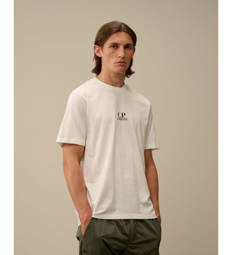 Til mænd. 17CMTS167A005100W T-shirt 30/1 fed britisk (XL), Casual, Bomuld, Korte ærmer - C.P. Company - Modalova