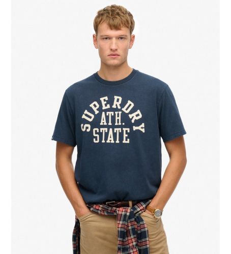 Til mænd. M1012176A Atletisk T-shirt (S), Casual, Bomuld, Korte ærmer, Sennepsgul - Superdry - Modalova