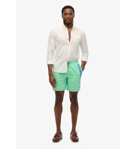 Til mænd. M3010248A 43,2 cm svømmedragt med sportsgrafik (L), Badetøj, Polyester - Superdry - Modalova