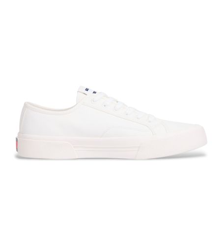 Til mænd. EM0EM01543 Sneakers i lærred, hvide (41), Fast, Blonder, Casual, Bæredygtig - Tommy Hilfiger - Modalova