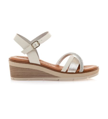 Til kvinder. 54556 Sandaler 54556 (36), Sølvfarvet, Beige, 5-8 cm, Spænder, Casual - MTNG - Modalova