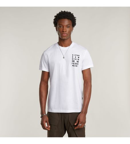 Til mænd. D25968-C506-110 T-shirt Tekst (L), Casual, Bomuld, Korte ærmer - G-Star - Modalova