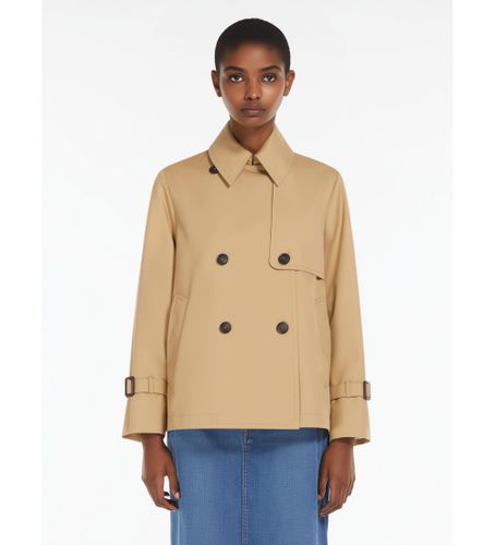 Til kvinder. 2515021041600 Biglia vandtæt mackintosh (44), Brun, Casual, Bomuld, Lange ærmer - Weekend Max Mara - Modalova