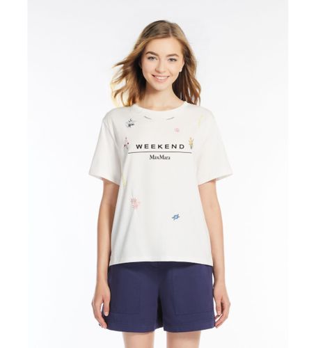Til kvinder. 2515971042600 T-shirt Olga (M), Casual, Bomuld, Linned, Korte ærmer - Weekend Max Mara - Modalova