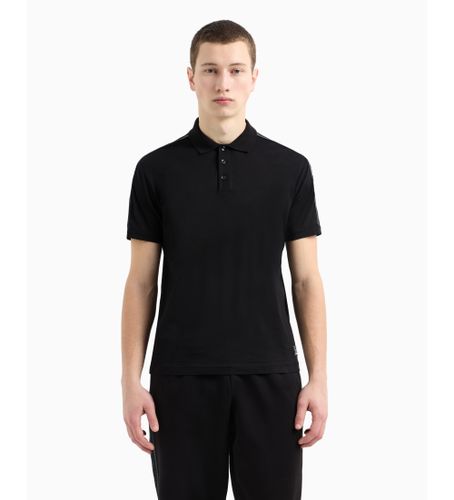 Til mænd. 7M000139_AF10375 Strikket poloshirt i navy bomuld fra Logo Series (L), Casual, Sport, Multisport, Korte ærmer - EA7 - Modalova
