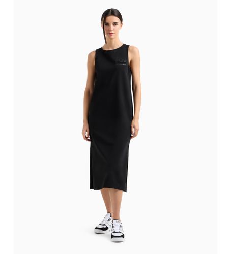Til kvinder. 7W000180_AF12484 Lang kjole fra Logo Series i bomuld med stretch (3XL), Casual, Uden ærmer/stropper - EA7 - Modalova