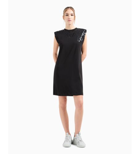 Til kvinder. 7W000481_AF10373 Graphic Series kort kjole i bomuld med stretch (3XL), Casual, Uden ærmer/stropper - EA7 - Modalova