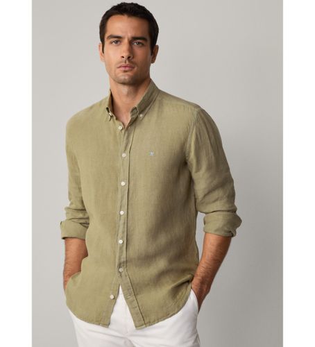 Til mænd. HM3010264 Skræddersyet skjorte (XS), Casual, Linned, Lange ærmer - Hackett London - Modalova