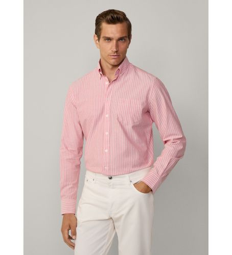 Til mænd. HM3010255 Koralfarvet Oxford-skjorte med skræddersyet pasform (3XL), Casual, , Bomuld, Lange ærmer - Hackett London - Modalova
