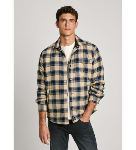 Til mænd. PM308810 Steeve overshirt navy, (L), Casual, Bomuld, Lange ærmer, Bæredygtig, Blå - Pepe Jeans - Modalova