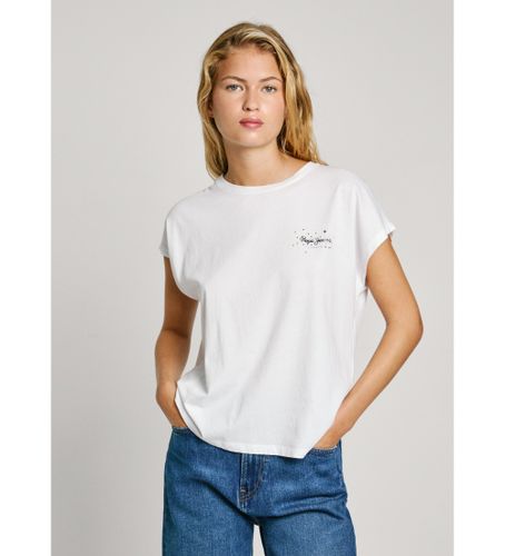 Til kvinder. PL505998 Lorena T-shirt (XS), Casual, Bomuld, Korte ærmer - Pepe Jeans - Modalova