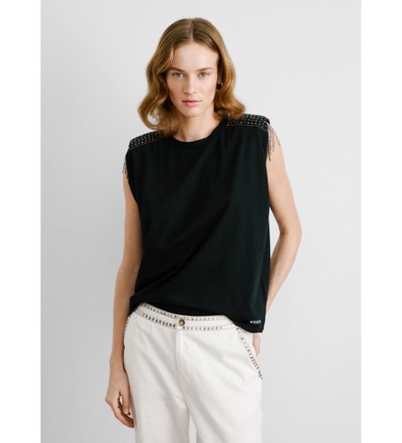 Til kvinder. PL506078 Vatiana T-shirt (XL), Casual, Party, Korte ærmer, Økologisk bomuld, Bæredygtig - Pepe Jeans - Modalova